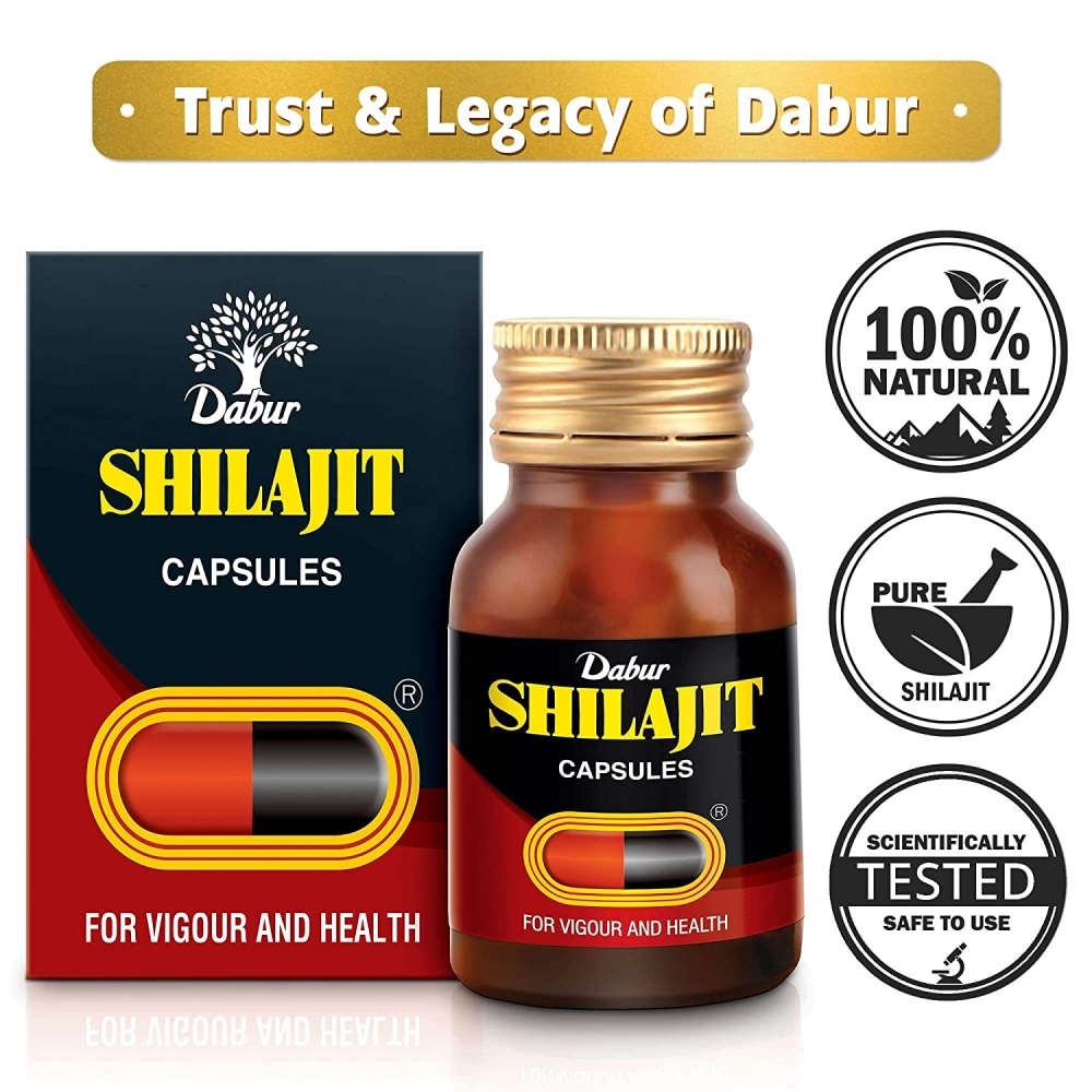 Dabur Shilajit for Vigour & Health, 30 Capsules, Pack of 1 Dabur Shilajit for Vigour & Health, 30 Capsules, Pack of 1