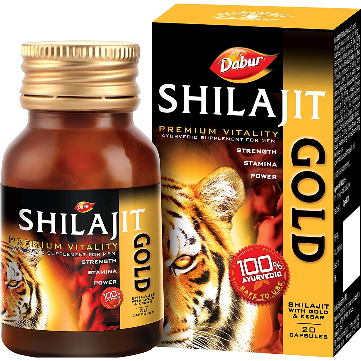 Dabur Shilajit Gold, 20 Capsules, Pack of 1