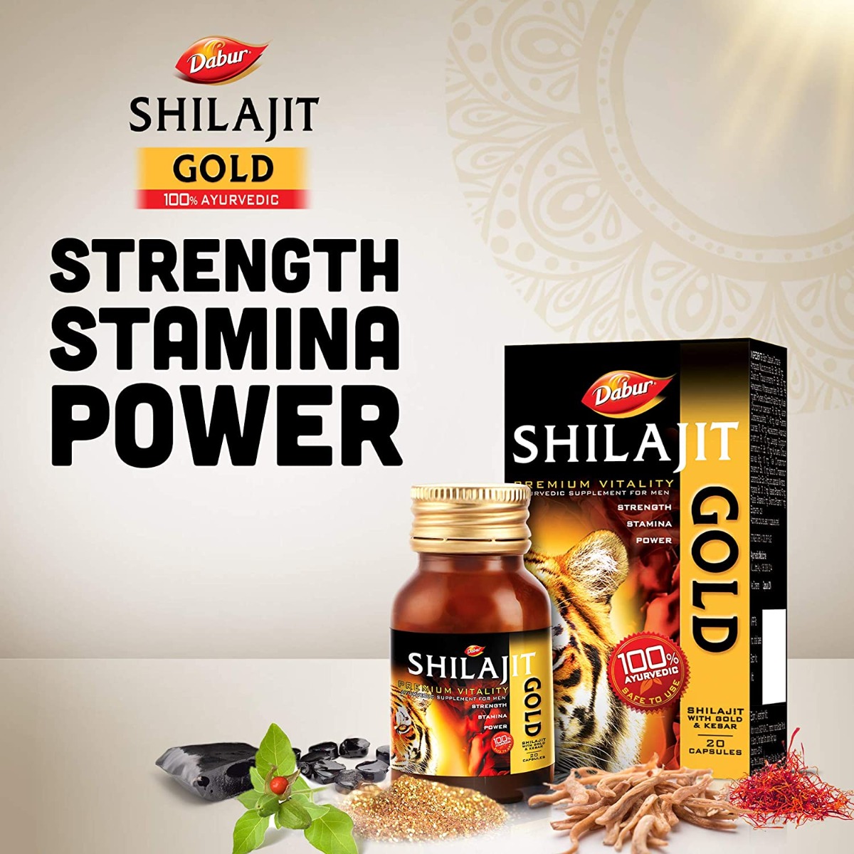 Dabur Shilajit Gold, 20 Capsules, Pack of 1 Dabur Shilajit Gold, 20 Capsules, Pack of 1