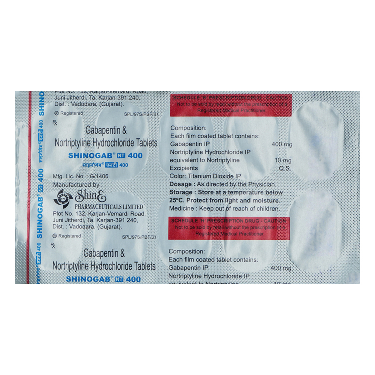 Shinogab NT 400 Tablet 10's, Pack of 10 TabletS Shinogab NT 400 Tablet 10's, Pack of 10 TabletS