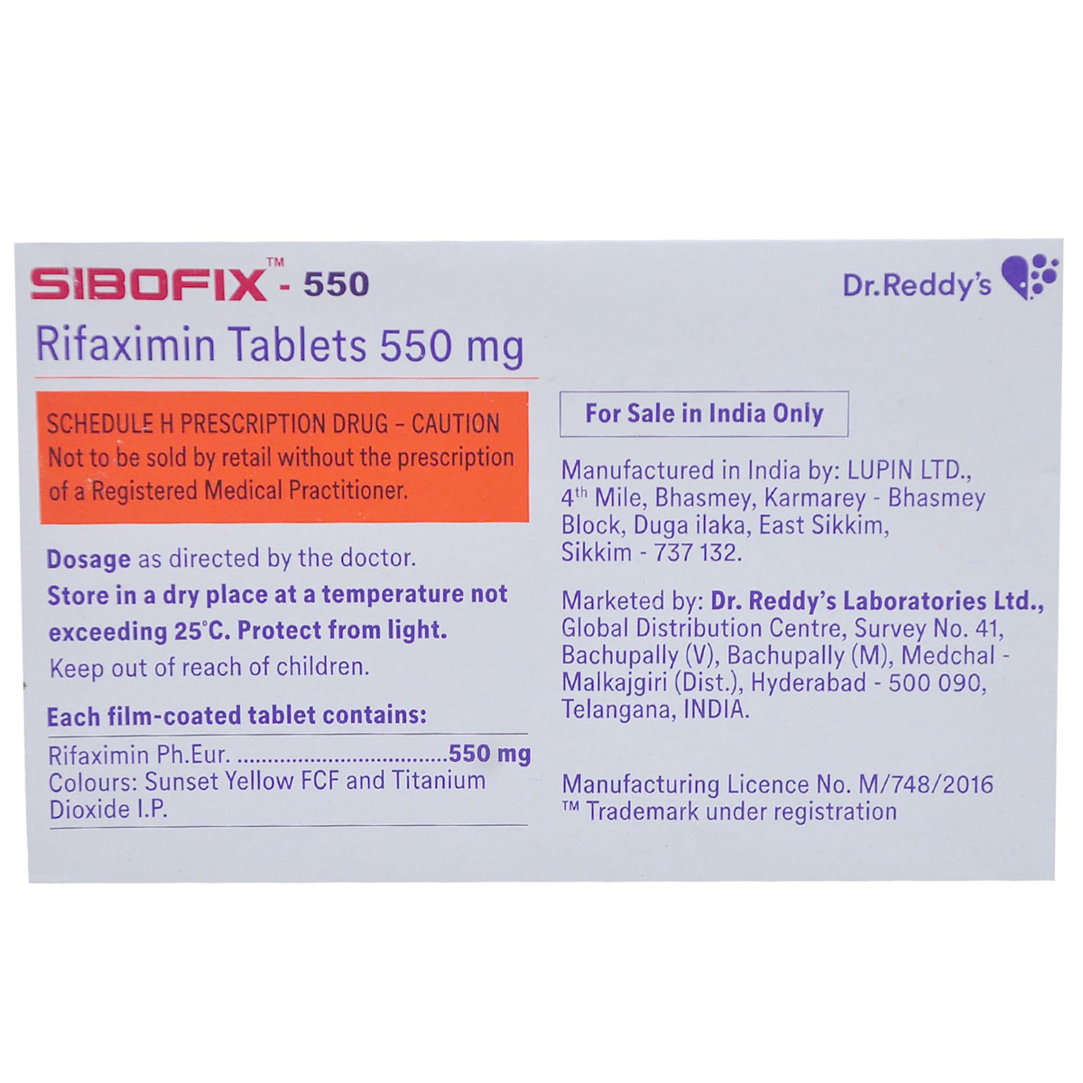 Sibofix-550 Tablet 10's, Pack of 10 TABLETS Sibofix-550 Tablet 10's, Pack of 10 TABLETS
