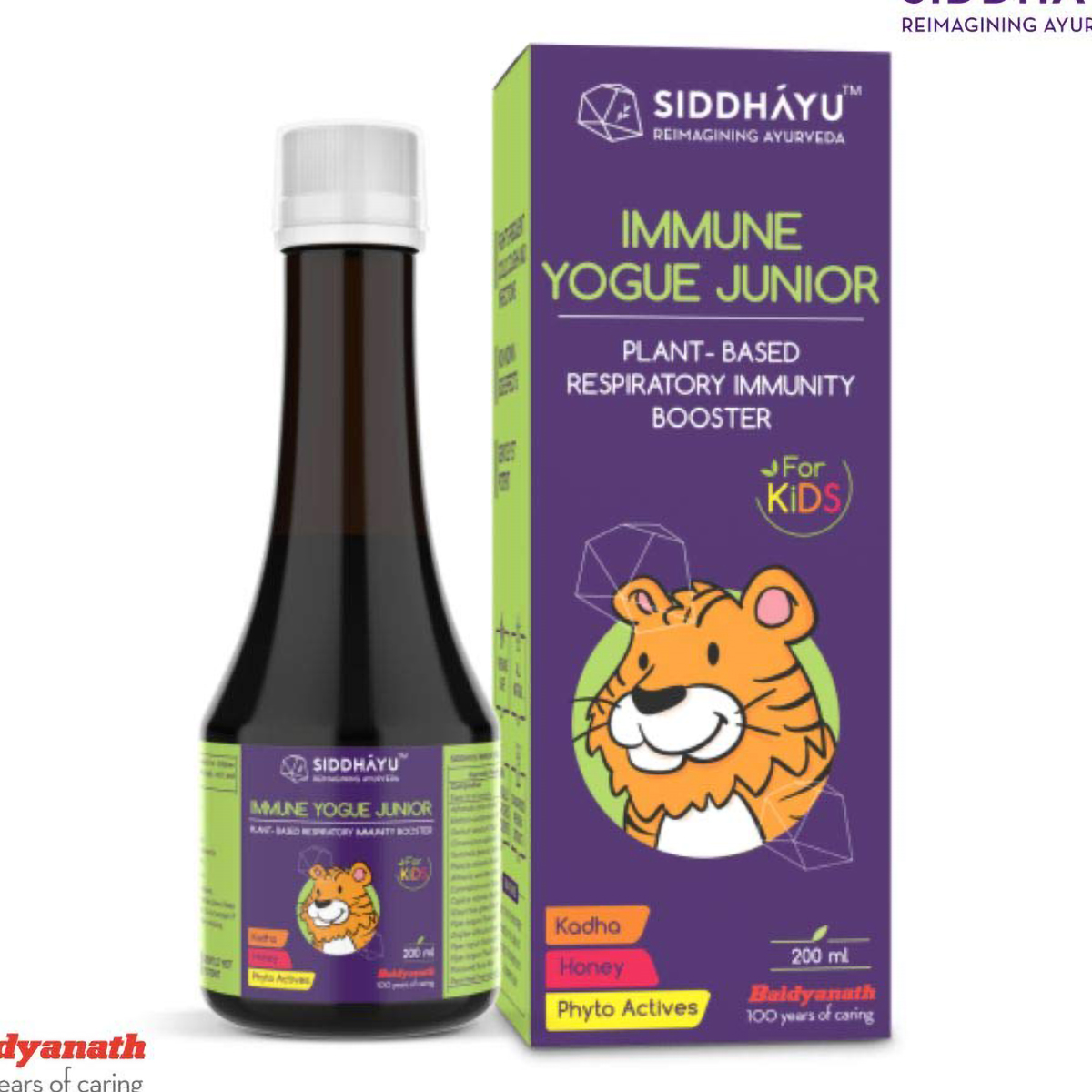 Siddhayu Immune Yogue Junior Syrup for Kids, 200 ml, Pack of 1 Siddhayu Immune Yogue Junior Syrup for Kids, 200 ml, Pack of 1