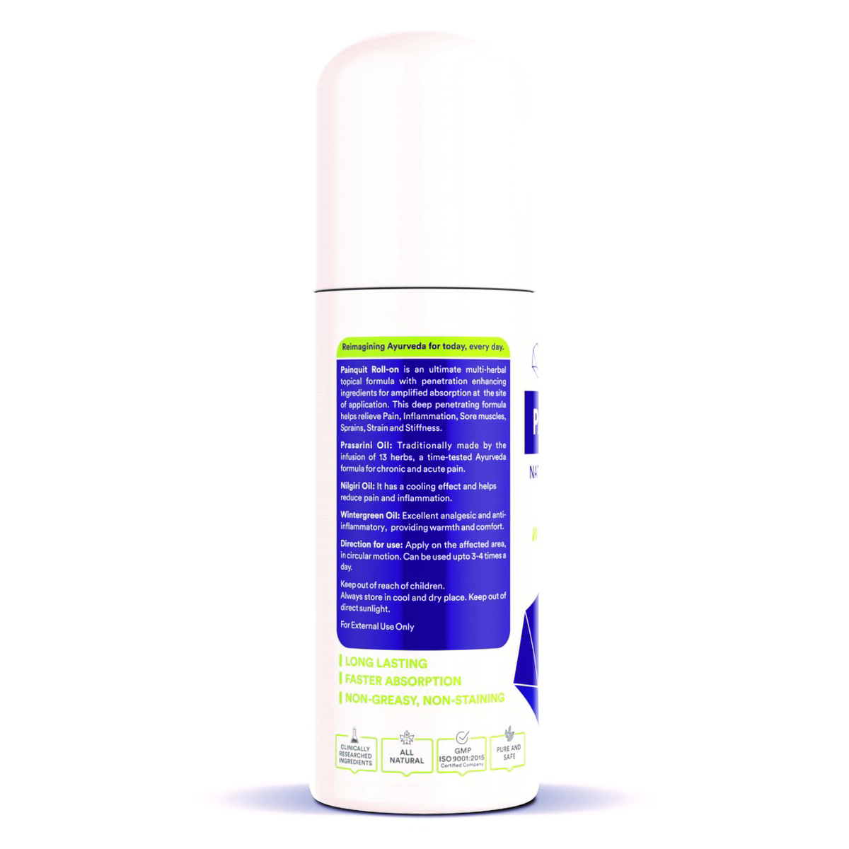 Siddhayu Painquit Natural Pain Relief Roll-On, 75 ml, Pack of 1 Siddhayu Painquit Natural Pain Relief Roll-On, 75 ml, Pack of 1