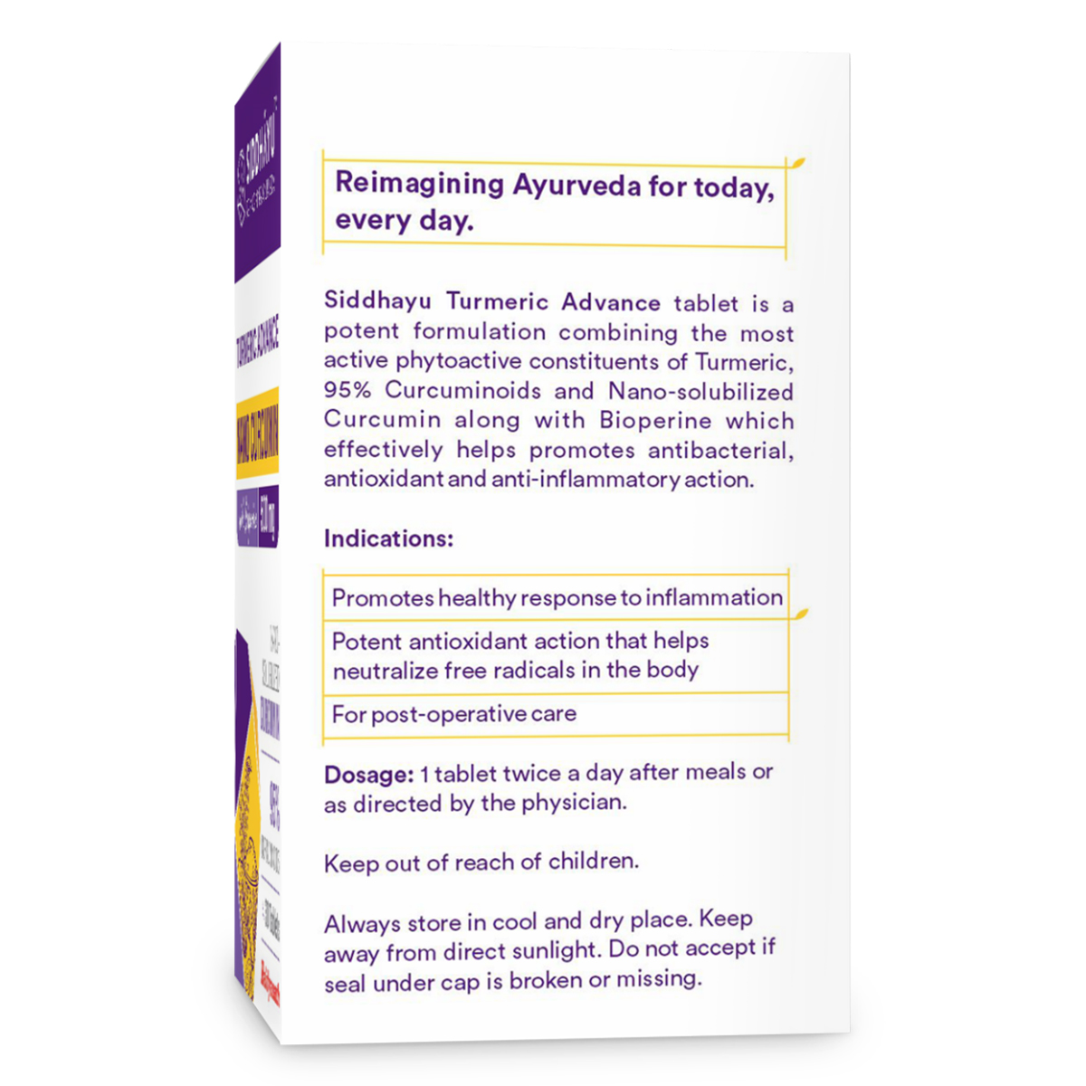 Siddhayu Turmeric Advance Nano Curcumin 500 mg, 30 Tablets, Pack of 1 Siddhayu Turmeric Advance Nano Curcumin 500 mg, 30 Tablets, Pack of 1