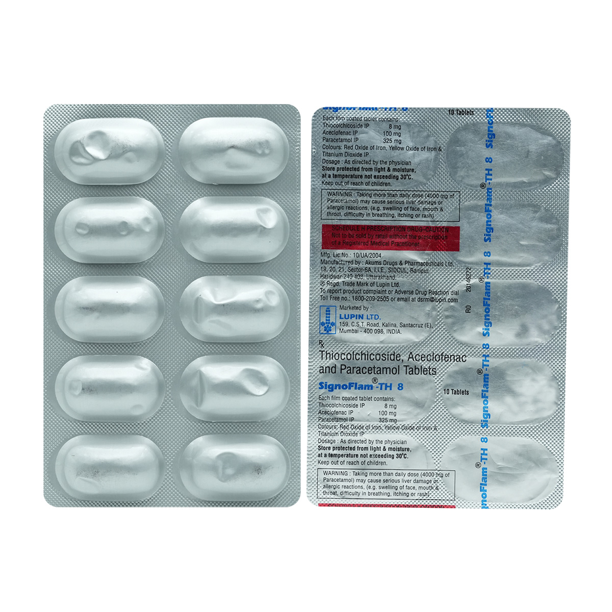 Signoflam TH 8 Tablet 10's, Pack of 10 TABLETS Signoflam TH 8 Tablet 10's, Pack of 10 TABLETS