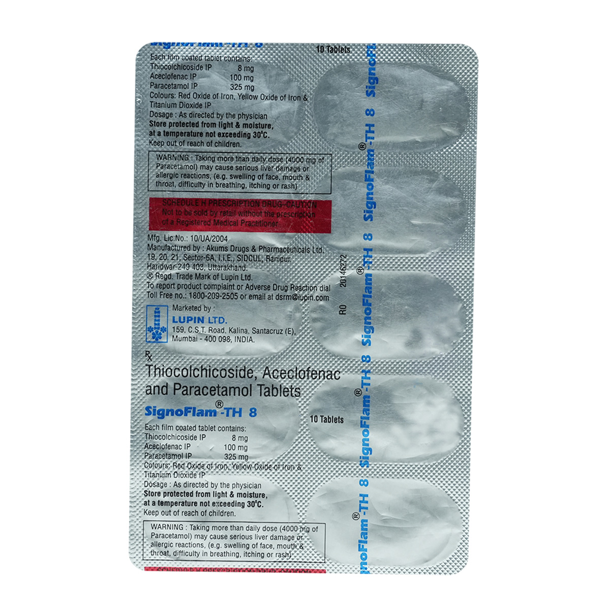 Signoflam TH 8 Tablet 10's, Pack of 10 TABLETS Signoflam TH 8 Tablet 10's, Pack of 10 TABLETS