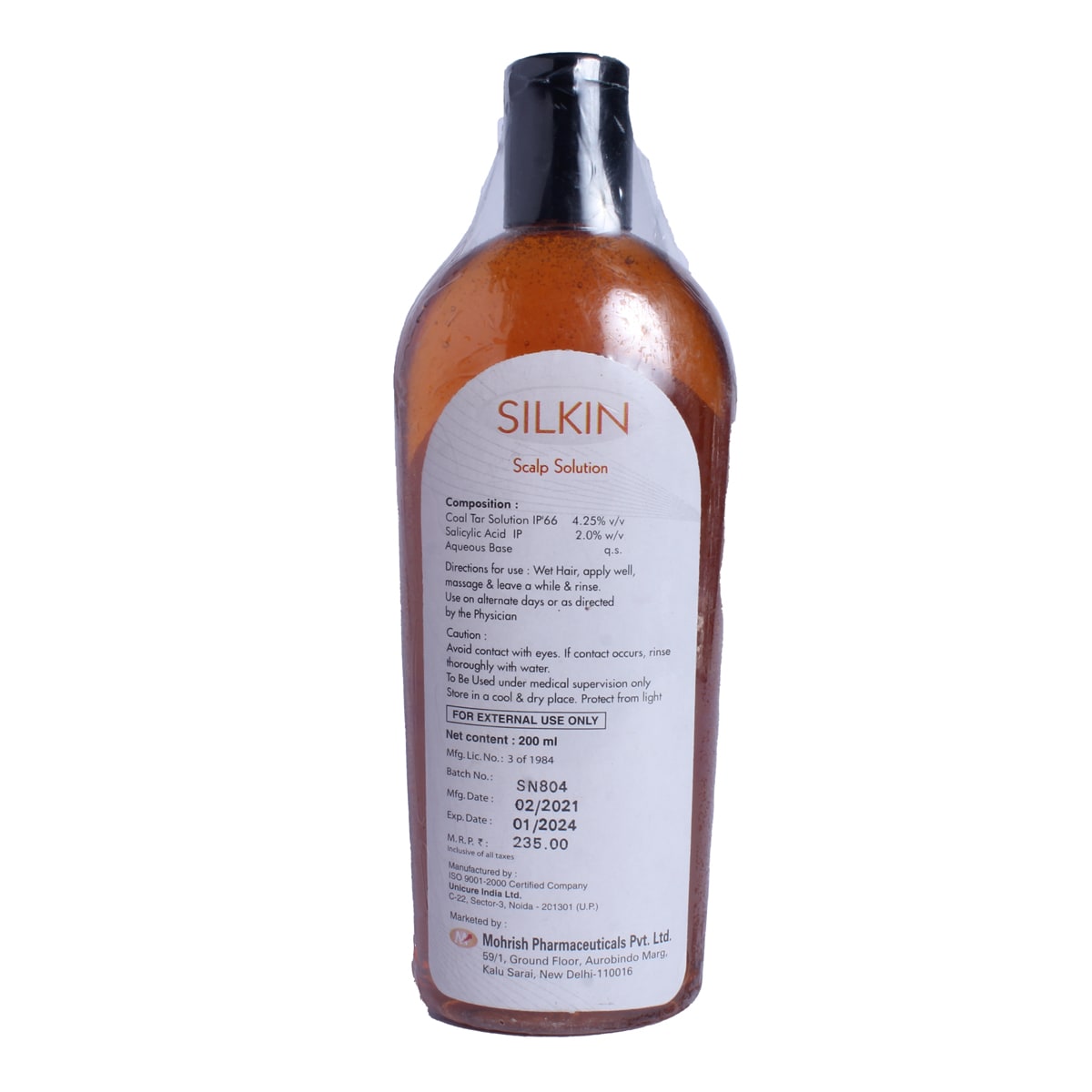 Silkin Scalp Solution 200 ml, Pack of 1 Solution Silkin Scalp Solution 200 ml, Pack of 1 Solution