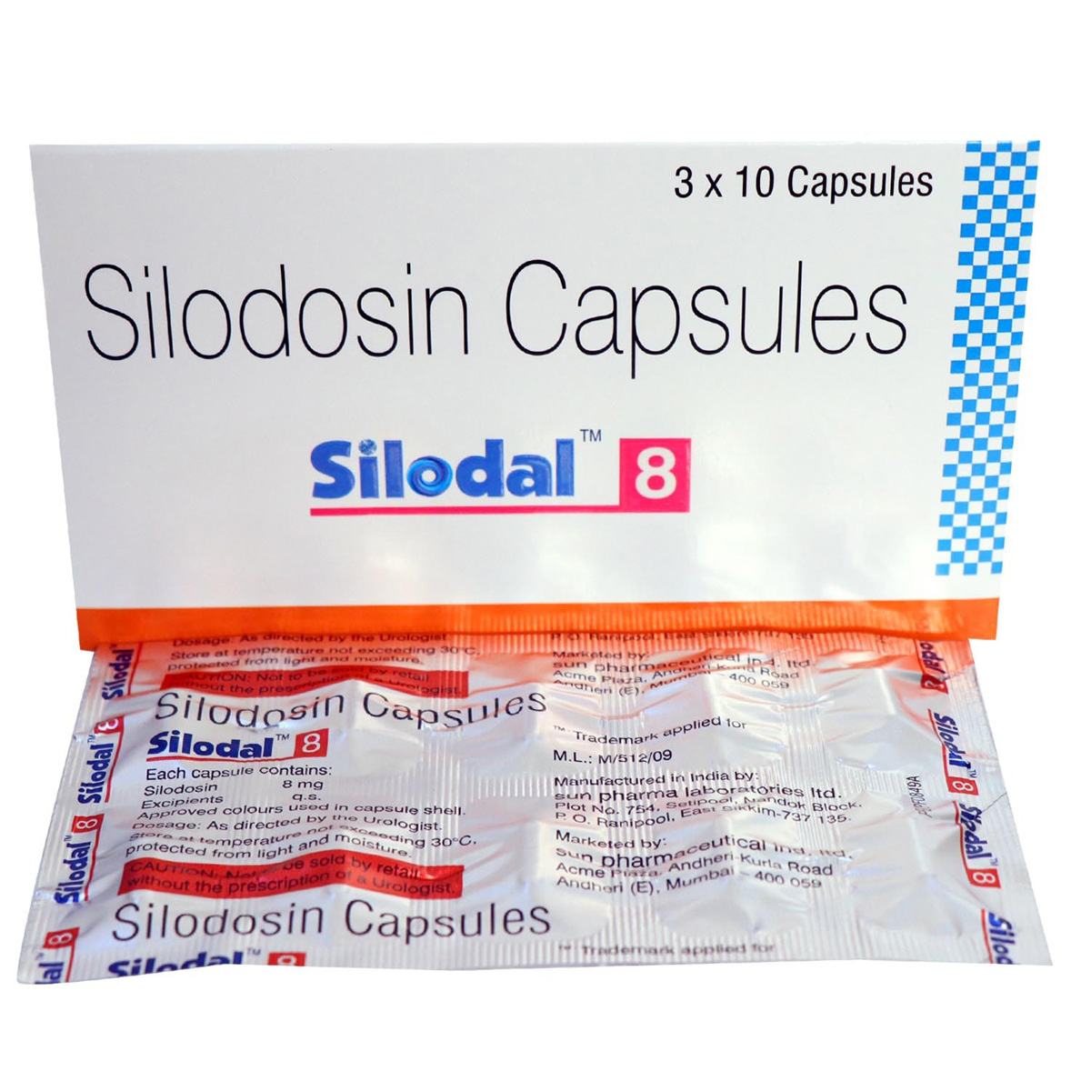 Silodal 8 Capsule 10's, Pack of 10 CAPSULES Silodal 8 Capsule 10's, Pack of 10 CAPSULES