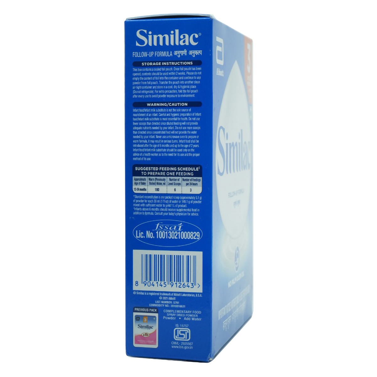 Similac Follow-Up Formula Stage 3 Powder (After 12 Months), 400 gm Refill Pack, Pack of 1 Similac Follow-Up Formula Stage 3 Powder (After 12 Months), 400 gm Refill Pack, Pack of 1