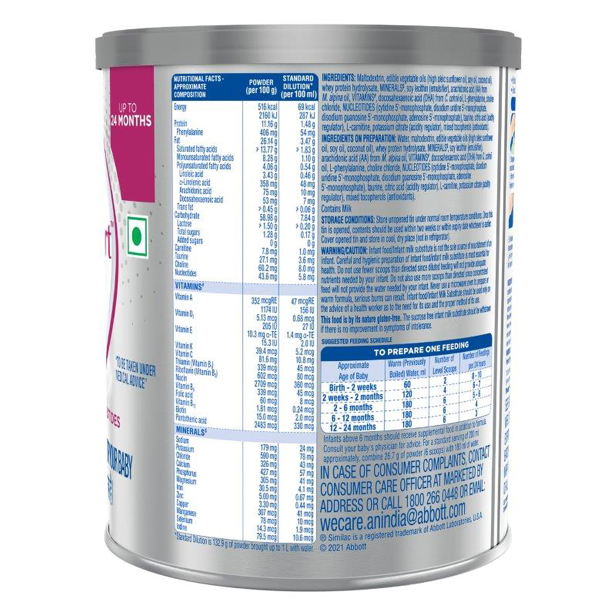 Similac Total Comfort Infant Formula Powder (Up to 6 Months), 350 gm, Pack of 1 Similac Total Comfort Infant Formula Powder (Up to 6 Months), 350 gm, Pack of 1