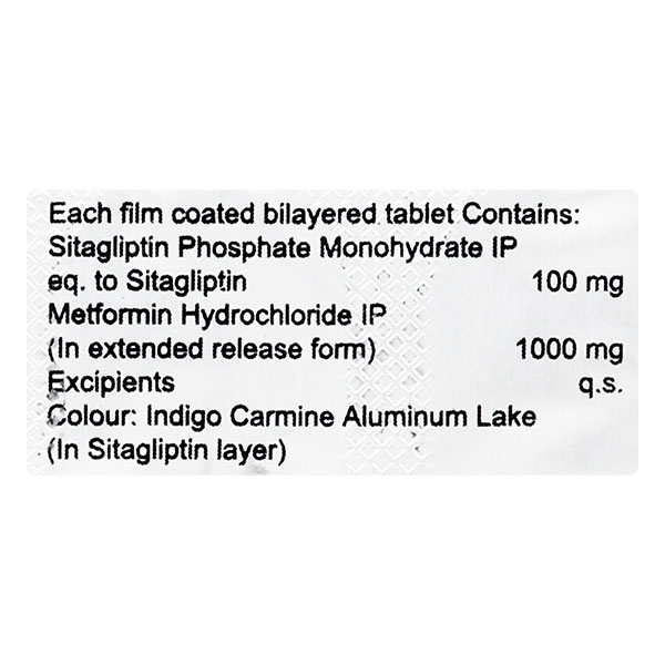 Sitaglyn M 100 mg/1000 mg Tablet 10's, Pack of 10 TabletS Sitaglyn M 100 mg/1000 mg Tablet 10's, Pack of 10 TabletS