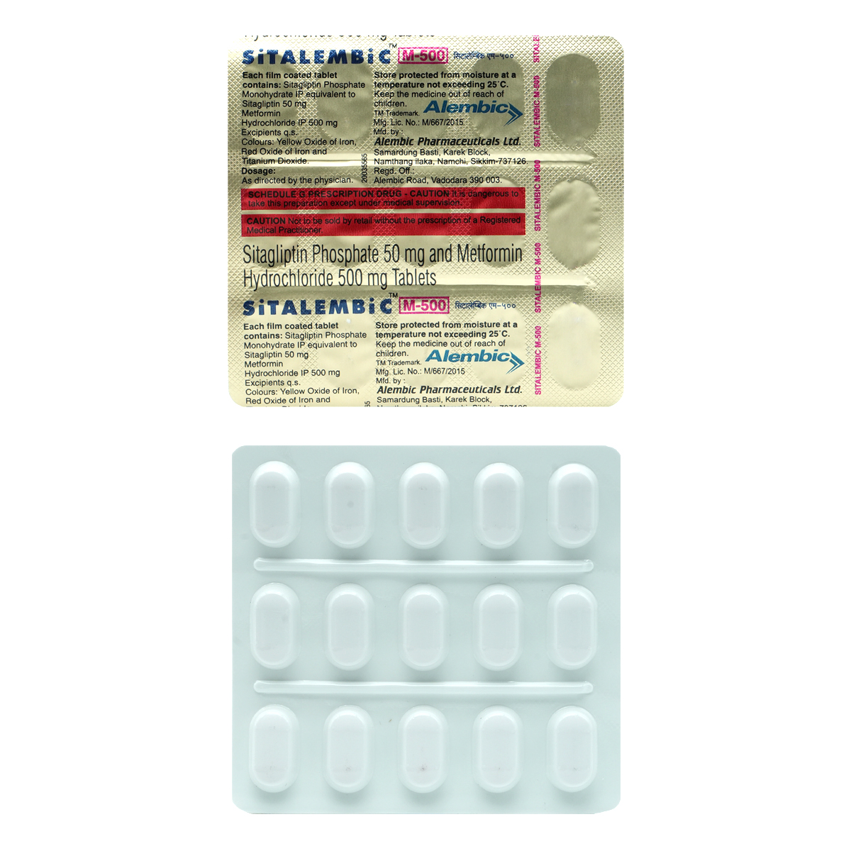 Sitalembic M-500 Tablet 15's, Pack of 15 TabletS Sitalembic M-500 Tablet 15's, Pack of 15 TabletS