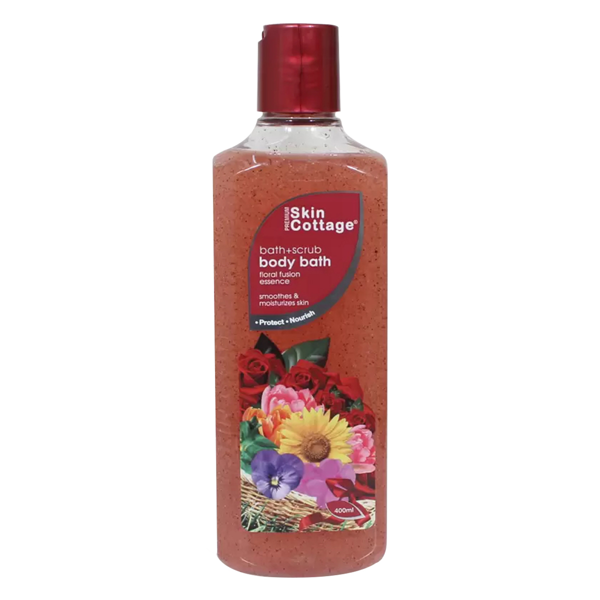 Skin Cottage Floral Fusion Essence Body Bath 400ml | Gently Exfoliates, Cleanses, Moisturises & Smoothens | With Soothing Floral Fragrance, Pack of 1 Skin Cottage Floral Fusion Essence Body Bath 400ml | Gently Exfoliates, Cleanses, Moisturises & Smoothens | With Soothing Floral Fragrance, Pack of 1