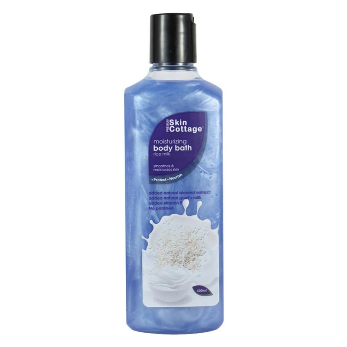 Skin Cottage Rice Milk Moisturizing Body Bath 400 ml | With Almond Extract, Goat's Milk & Lemon Extract | Gentle Cleanses & Moisturises, Pack of 1 Skin Cottage Rice Milk Moisturizing Body Bath 400 ml | With Almond Extract, Goat's Milk & Lemon Extract | Gentle Cleanses & Moisturises, Pack of 1