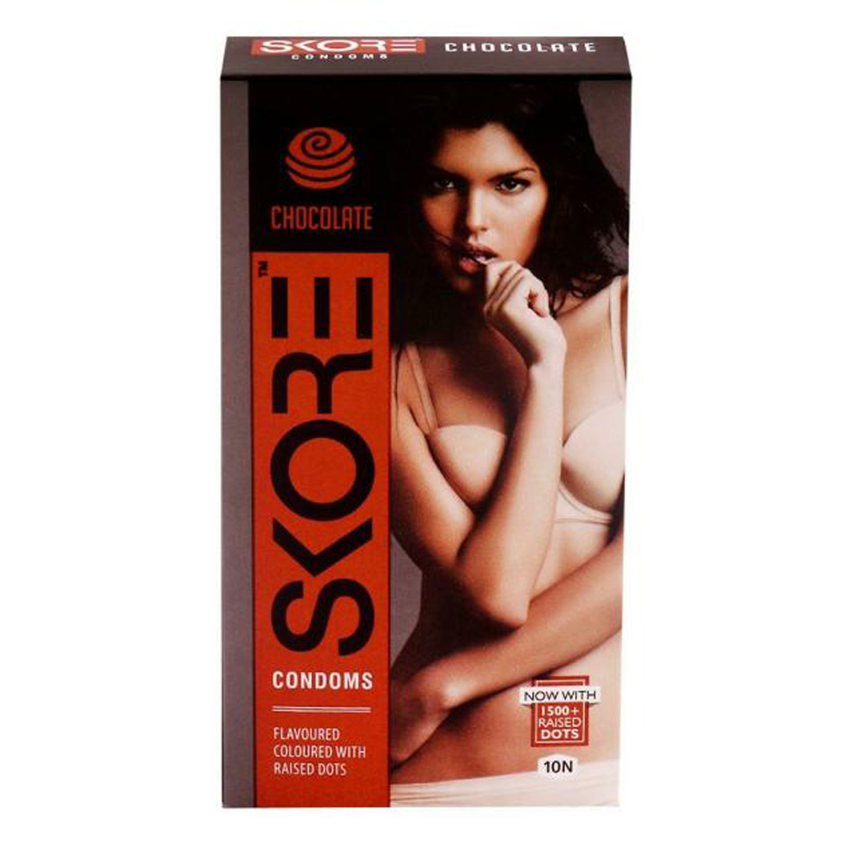 Skore Chocolate Flavour Condoms, 10 Count, Pack of 1 Skore Chocolate Flavour Condoms, 10 Count, Pack of 1