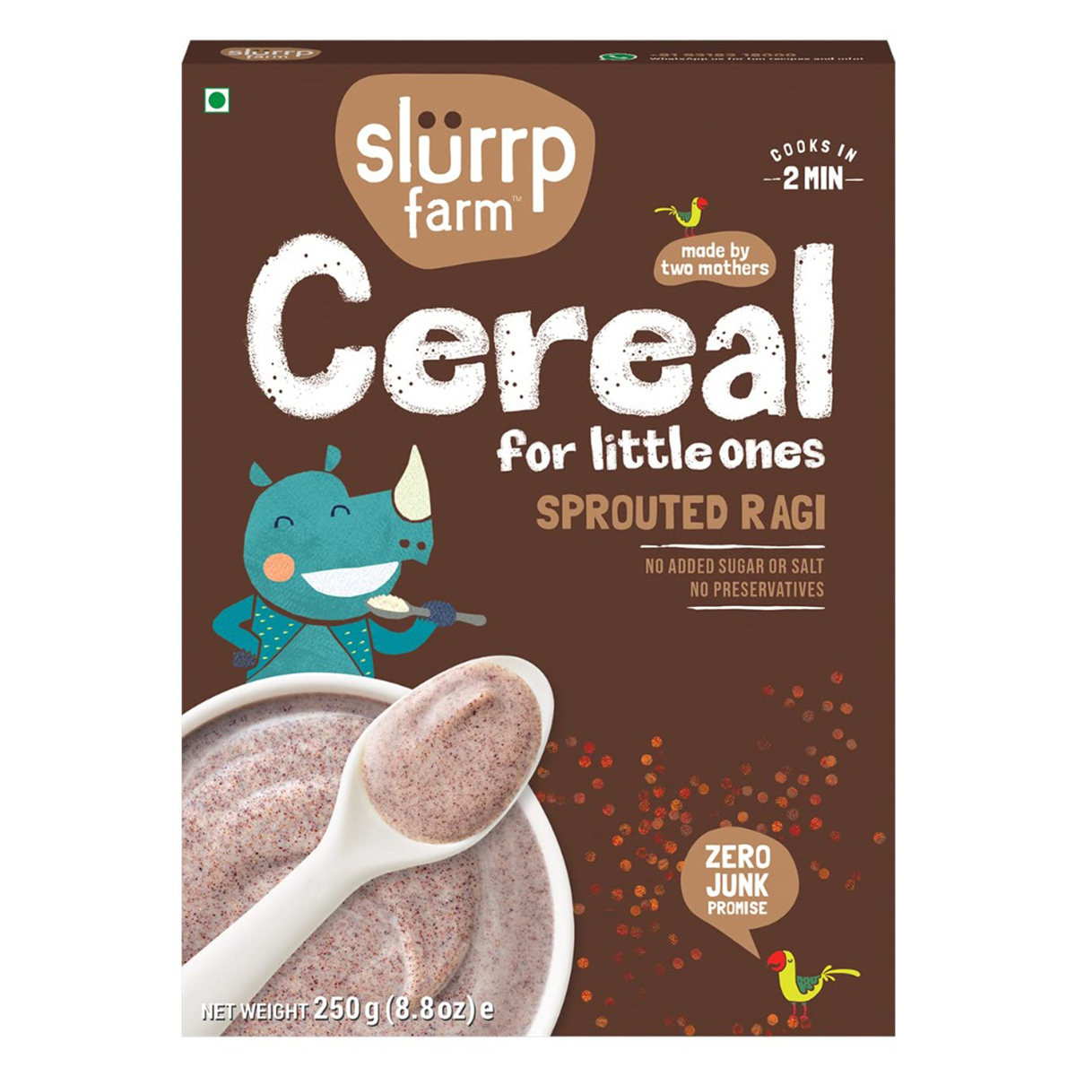 Slurrp Farm Sprouted Ragi Baby Cereal, 250 gm, Pack of 1 Slurrp Farm Sprouted Ragi Baby Cereal, 250 gm, Pack of 1