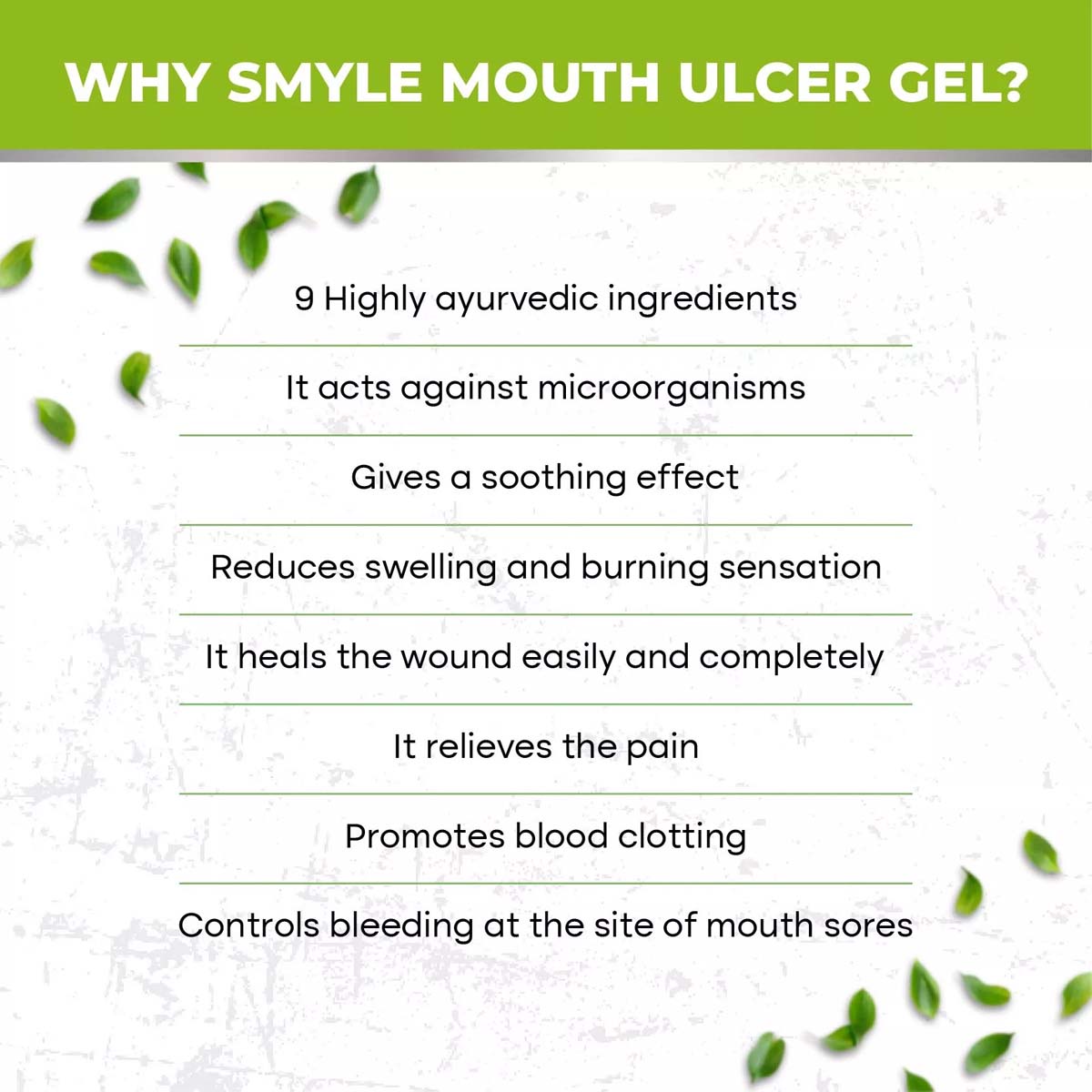 Smyle Mouth Ulcer Gel, 10 gm, Pack of 1 Smyle Mouth Ulcer Gel, 10 gm, Pack of 1