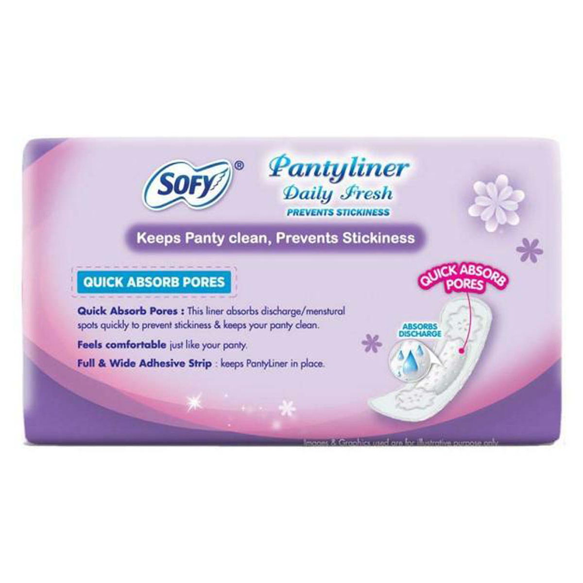 Sofy Daily Fresh Panty Liner, 20 Count, Pack of 1 Sofy Daily Fresh Panty Liner, 20 Count, Pack of 1