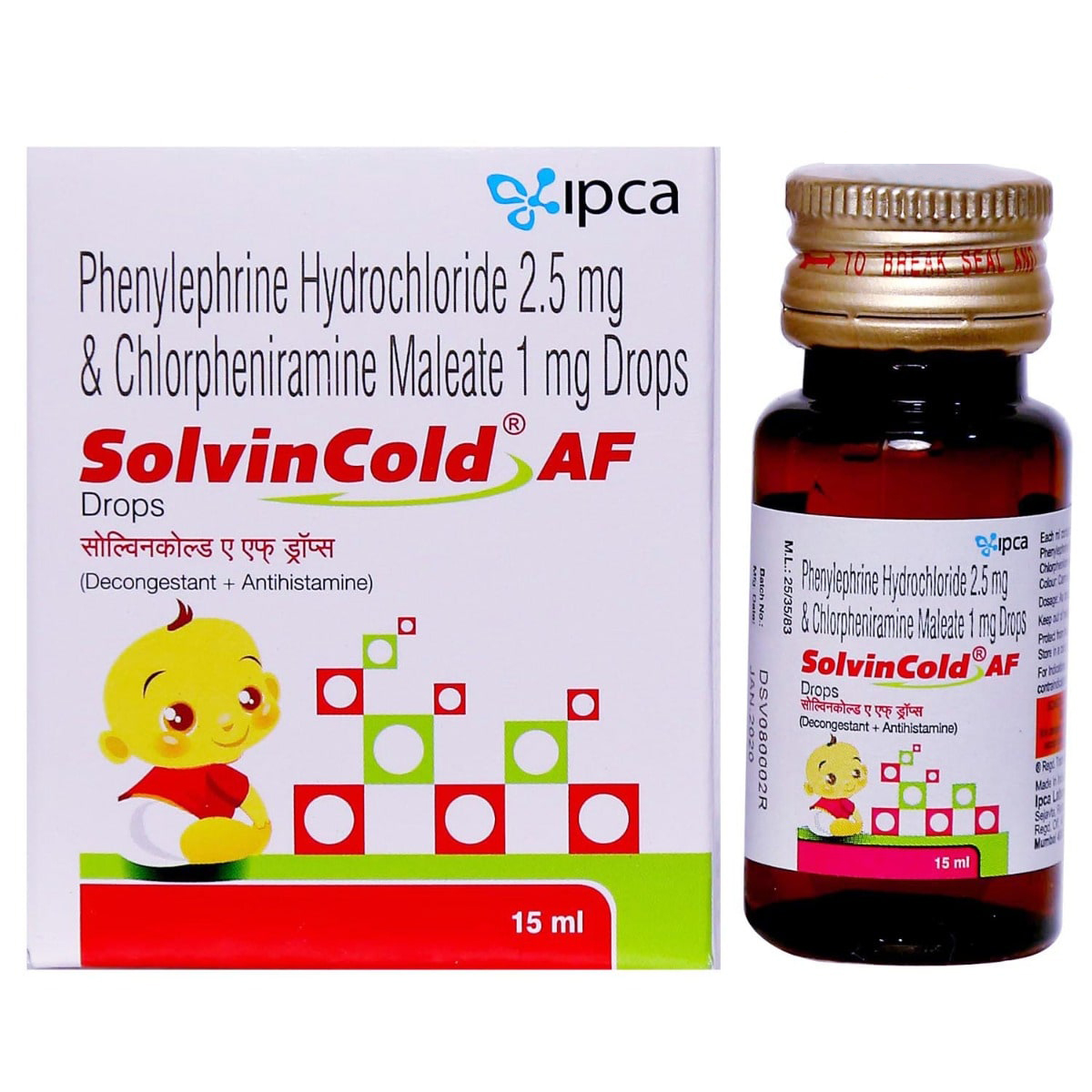 Solvin Cold AF Oral Drops 15 ml, Pack of 1 ORAL DROPS Solvin Cold AF Oral Drops 15 ml, Pack of 1 ORAL DROPS