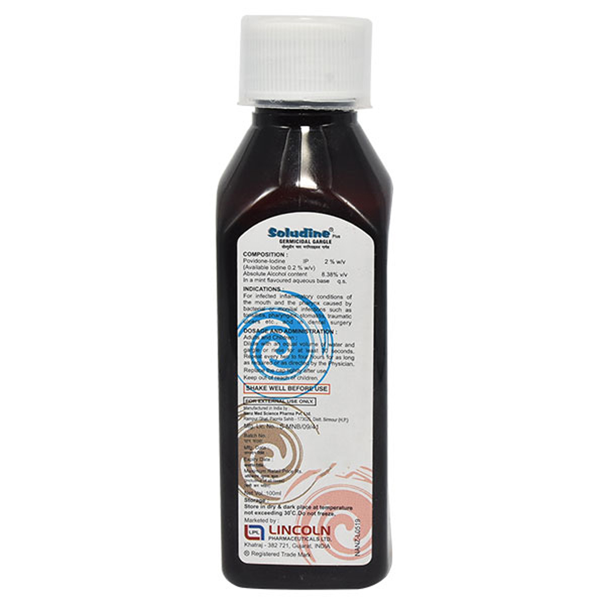 Soludine Plus Gargle 100 ml, Pack of 1 Liquid Soludine Plus Gargle 100 ml, Pack of 1 Liquid