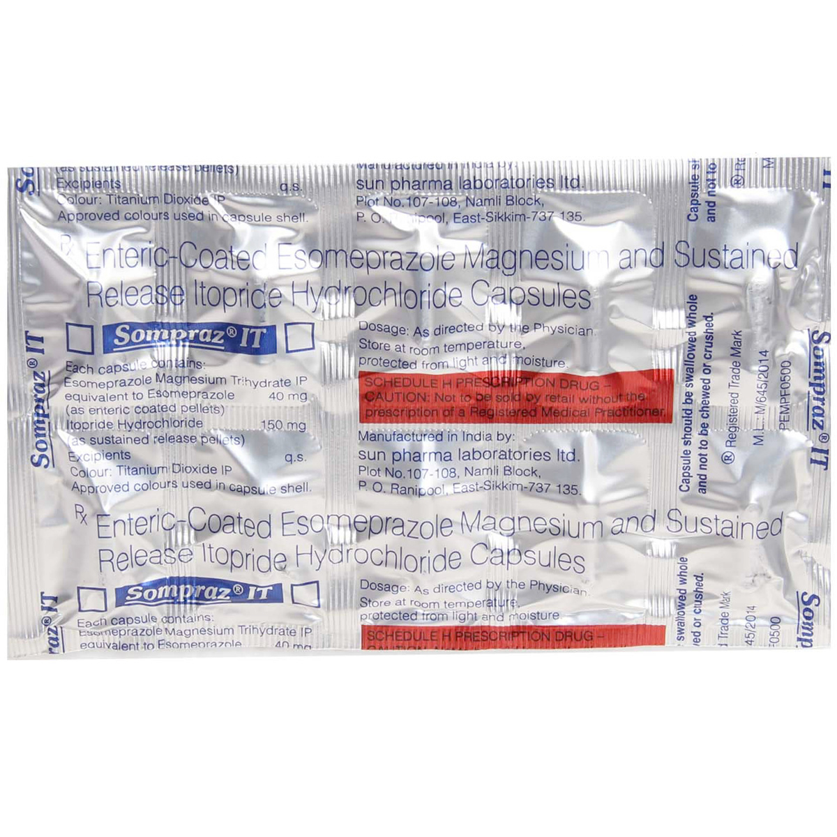 Sompraz IT Capsule 10's, Pack of 10 CAPSULES Sompraz IT Capsule 10's, Pack of 10 CAPSULES