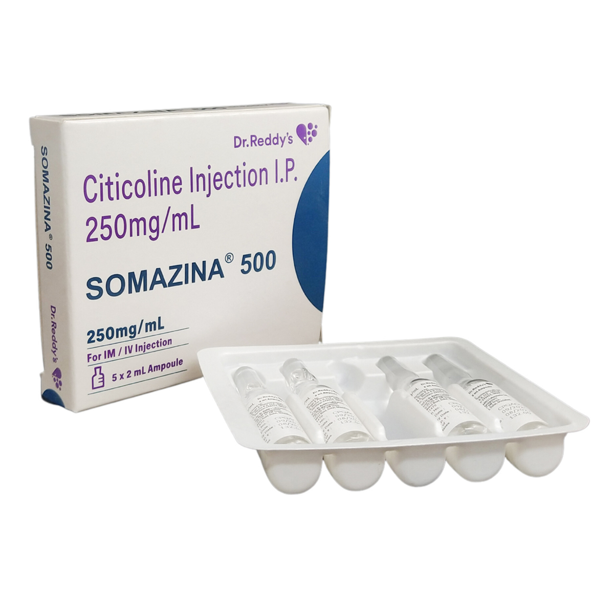Somazina 500 mg Injection 2 ml, Pack of 1 Injection Somazina 500 mg Injection 2 ml, Pack of 1 Injection