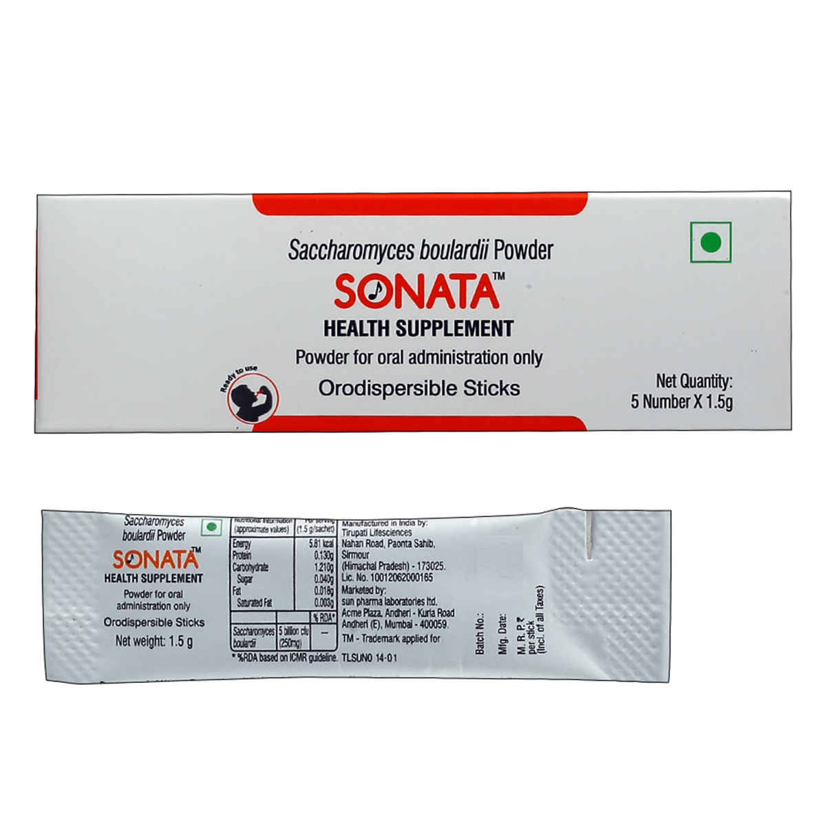 Sonata Orodispersible Sticks 5 x 1.5 gm, Pack of 5 POWDERS Sonata Orodispersible Sticks 5 x 1.5 gm, Pack of 5 POWDERS