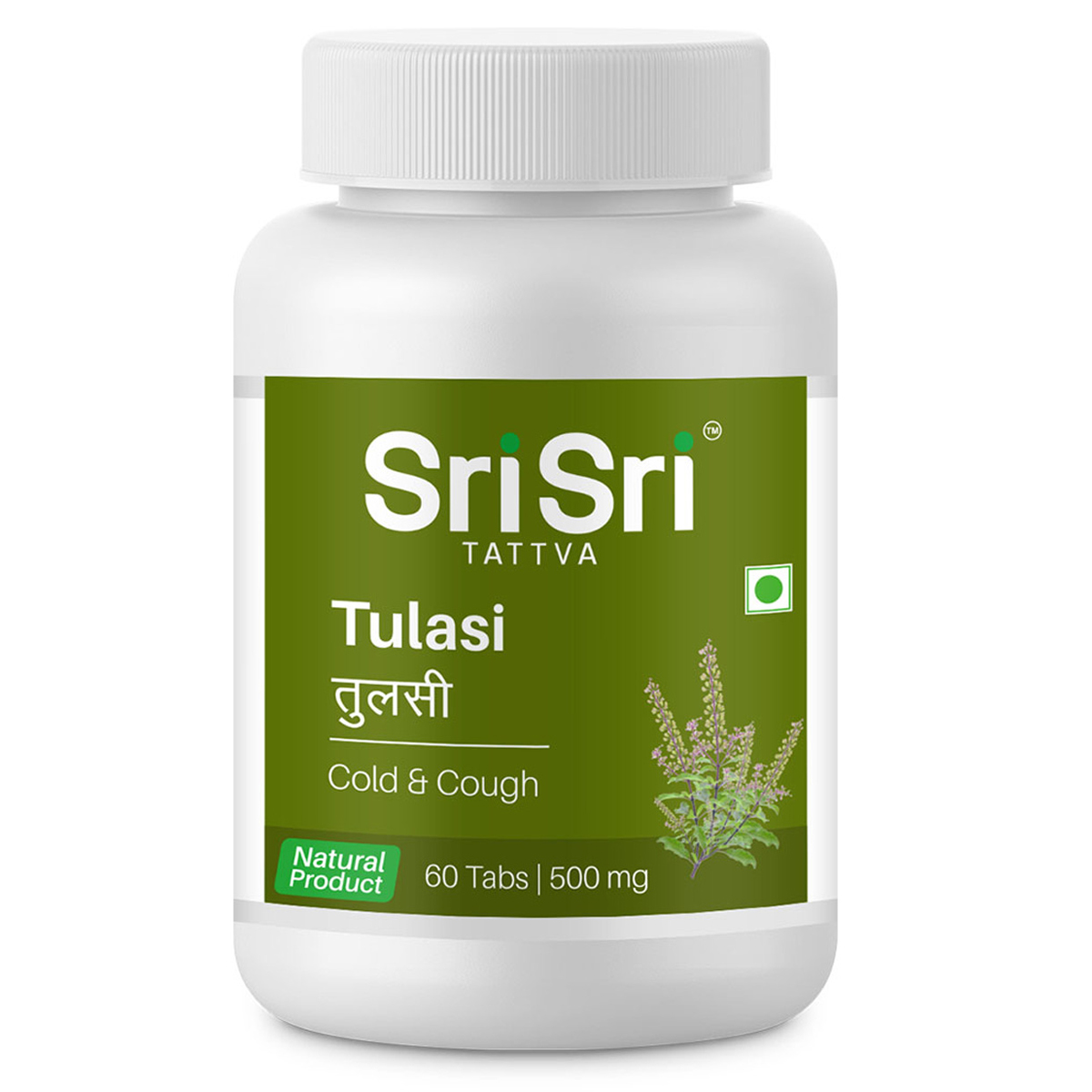 Sri Sri Tattva Tulasi 500 mg, 60 Tablets, Pack of 1 Sri Sri Tattva Tulasi 500 mg, 60 Tablets, Pack of 1