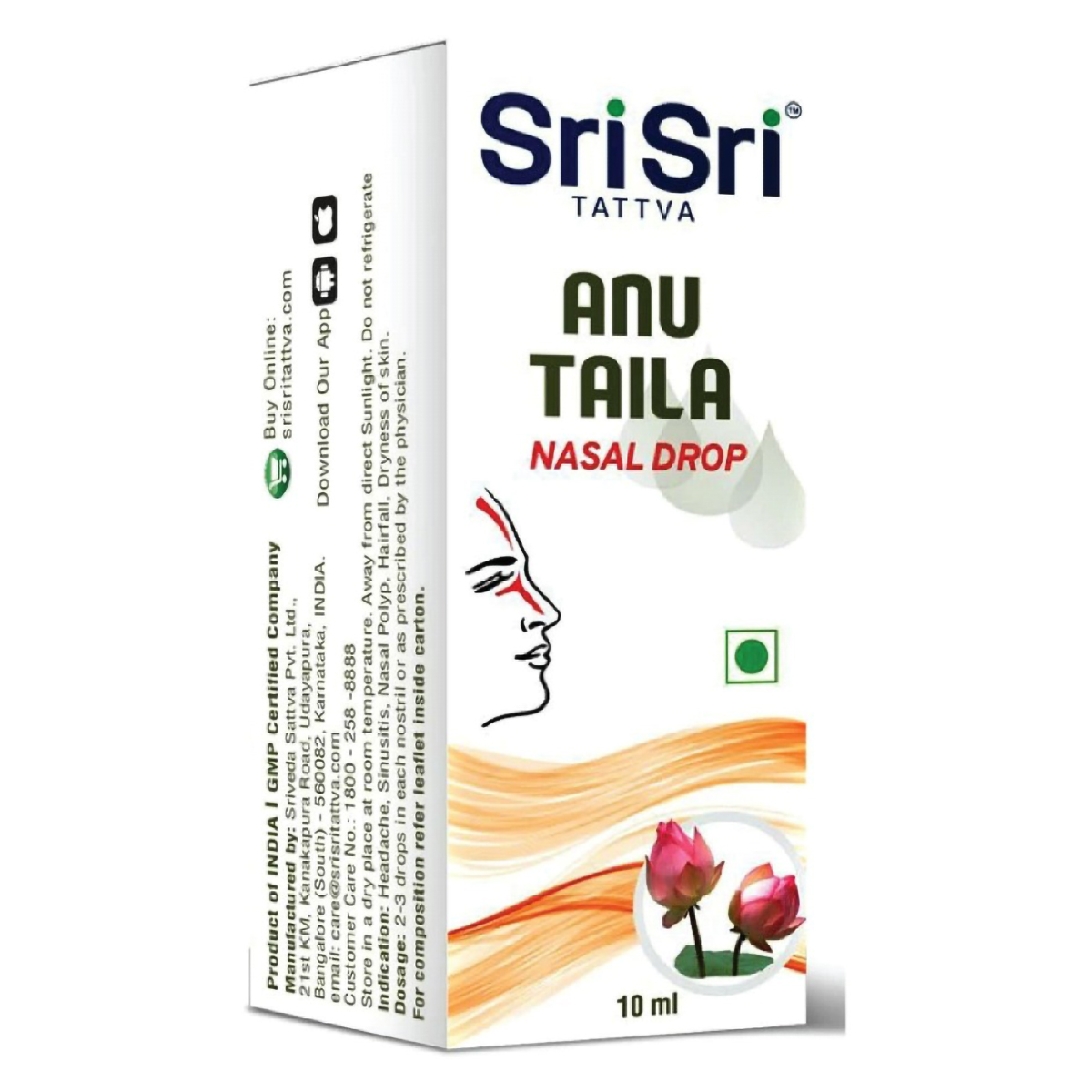 Sri Sri Tattva Anu Taila Nasal Drop, 10 ml, Pack of 1 Sri Sri Tattva Anu Taila Nasal Drop, 10 ml, Pack of 1