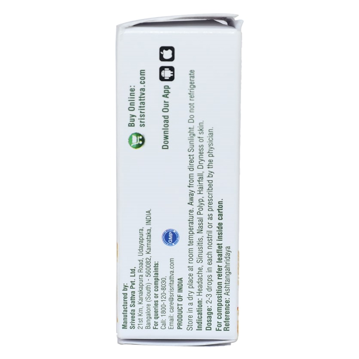 Sri Sri Tattva Anu Taila Nasal Drop, 10 ml, Pack of 1 Sri Sri Tattva Anu Taila Nasal Drop, 10 ml, Pack of 1