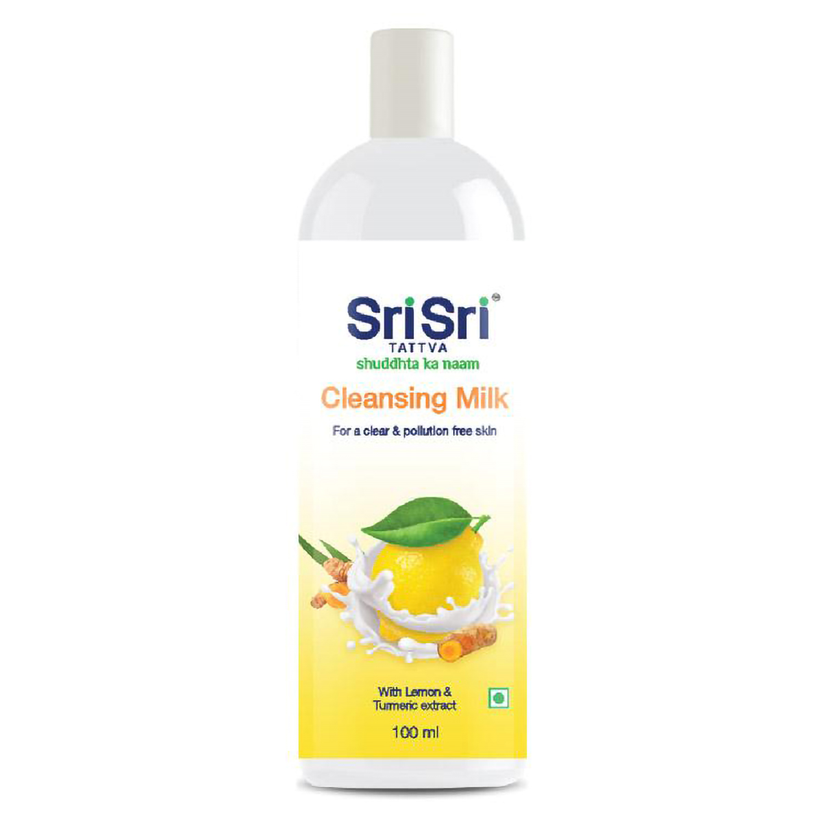 Sri Sri Tattva Cleansing Milk 100 ml | With Lemon & Turmeric Extracts | Gentle Cleansing & Detoxifying | For Clear & Pollution Free Skin, Pack of 1 Sri Sri Tattva Cleansing Milk 100 ml | With Lemon & Turmeric Extracts | Gentle Cleansing & Detoxifying | For Clear & Pollution Free Skin, Pack of 1