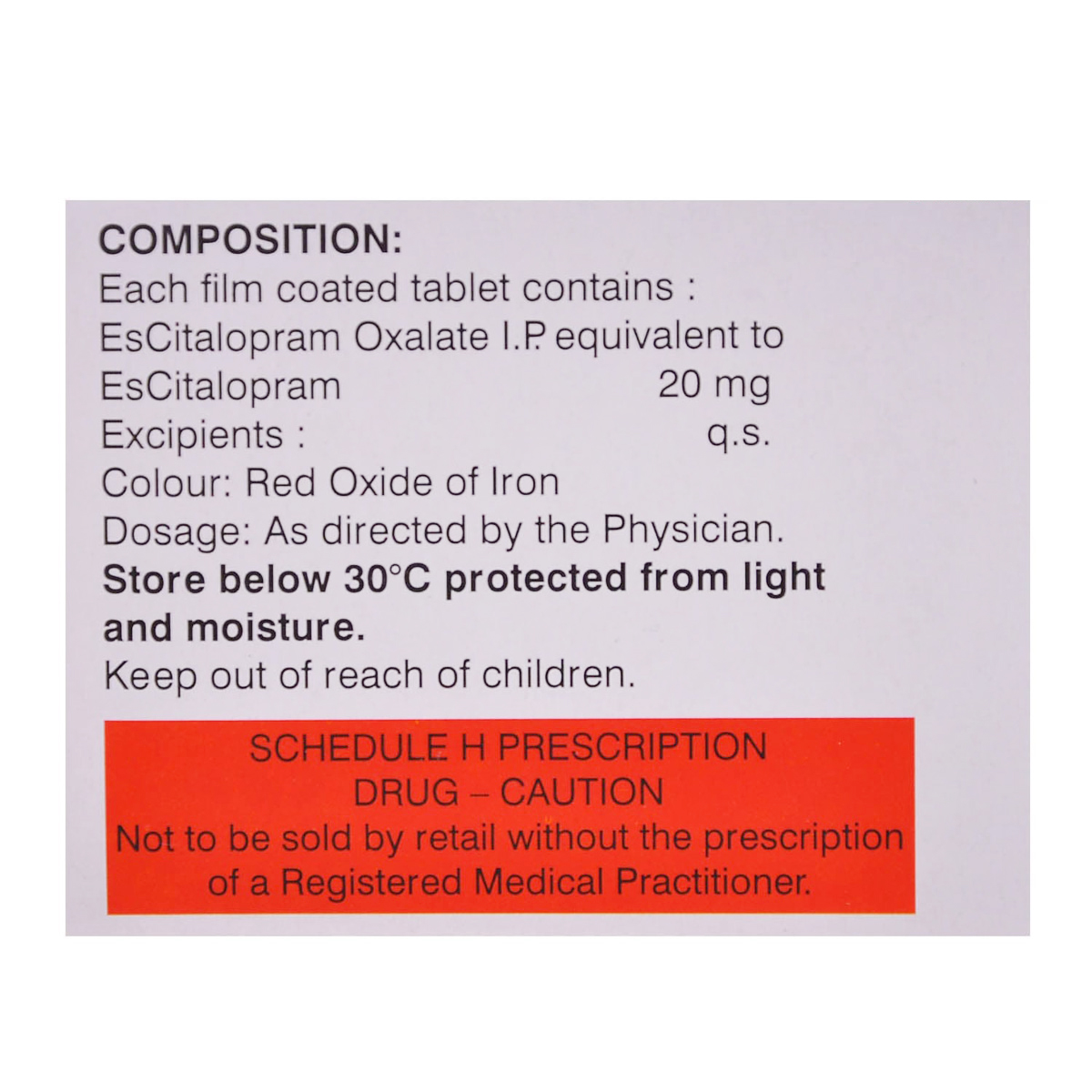 Stalopam 20 Tablet 10's, Pack of 10 TABLETS Stalopam 20 Tablet 10's, Pack of 10 TABLETS