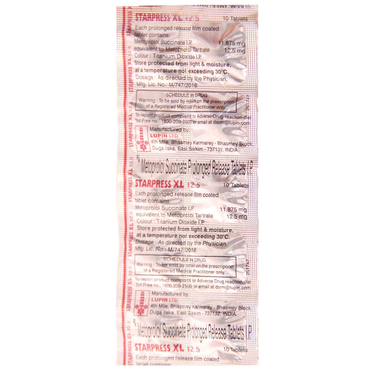 Starpress XL 12.5 Tablet 10's, Pack of 10 TabletS Starpress XL 12.5 Tablet 10's, Pack of 10 TabletS