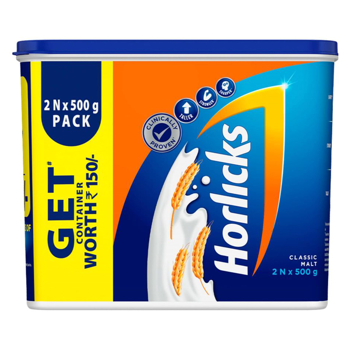 Horlicks Classic Malt Flavour Nutrition Drink Powder 1 kg (2x500 gm) | Support Immunity | Improves Bone & Muscle Health | Healthy Weight Gain, Pack of 1 Horlicks Classic Malt Flavour Nutrition Drink Powder 1 kg (2x500 gm) | Support Immunity | Improves Bone & Muscle Health | Healthy Weight Gain, Pack of 1