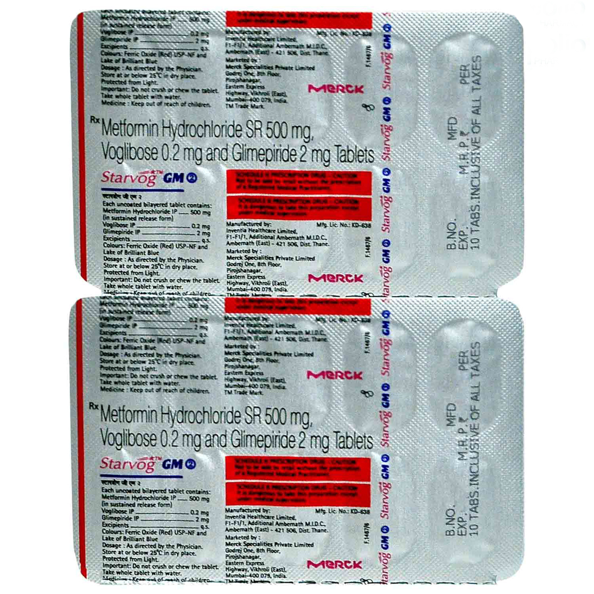 Starvog GM 2 Tablet 10's, Pack of 10 TABLETS Starvog GM 2 Tablet 10's, Pack of 10 TABLETS