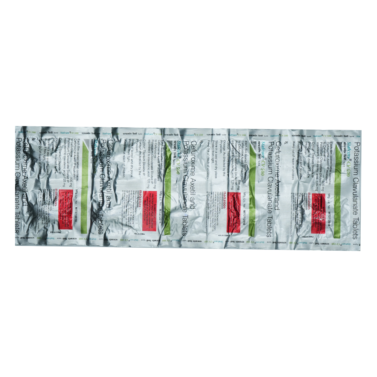 Stafcure CV 500 mg Tablet 10's, Pack of 10 TABLETS Stafcure CV 500 mg Tablet 10's, Pack of 10 TABLETS