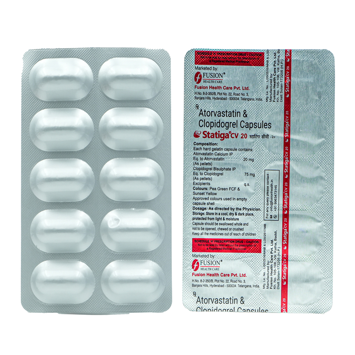 Statiga CV 20 Capsule 10's, Pack of 10 CAPSULES Statiga CV 20 Capsule 10's, Pack of 10 CAPSULES