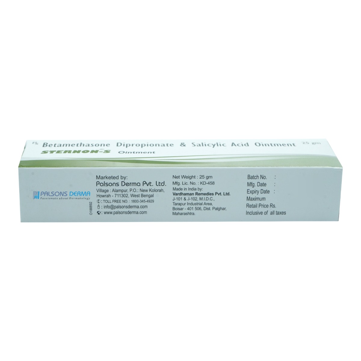 STERNON S OINTMENT 25GM, Pack of 1 OINTMENT STERNON S OINTMENT 25GM, Pack of 1 OINTMENT