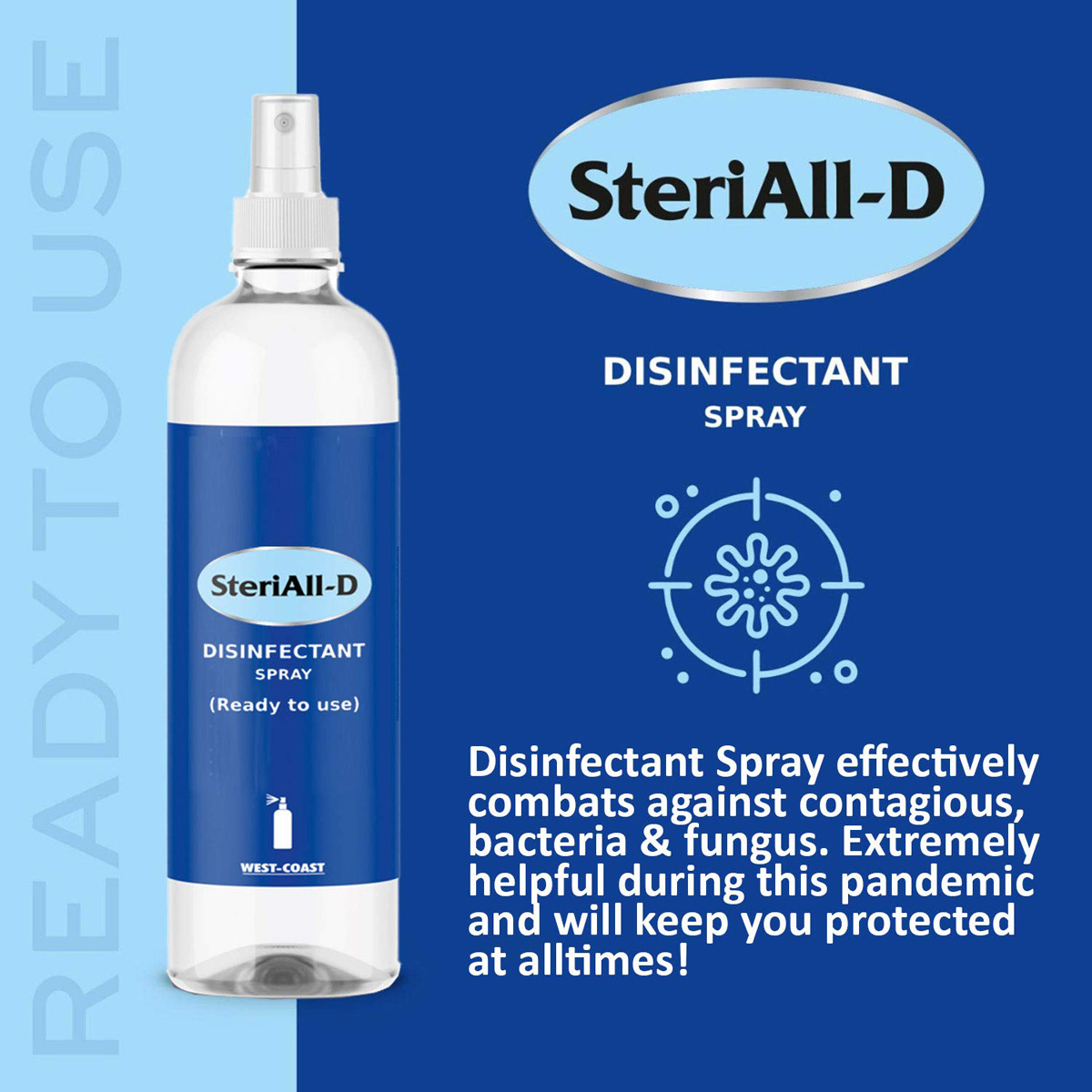 Steriall-D Surface Disinfectant Spray, 500 ml Steriall-D Surface Disinfectant Spray, 500 ml