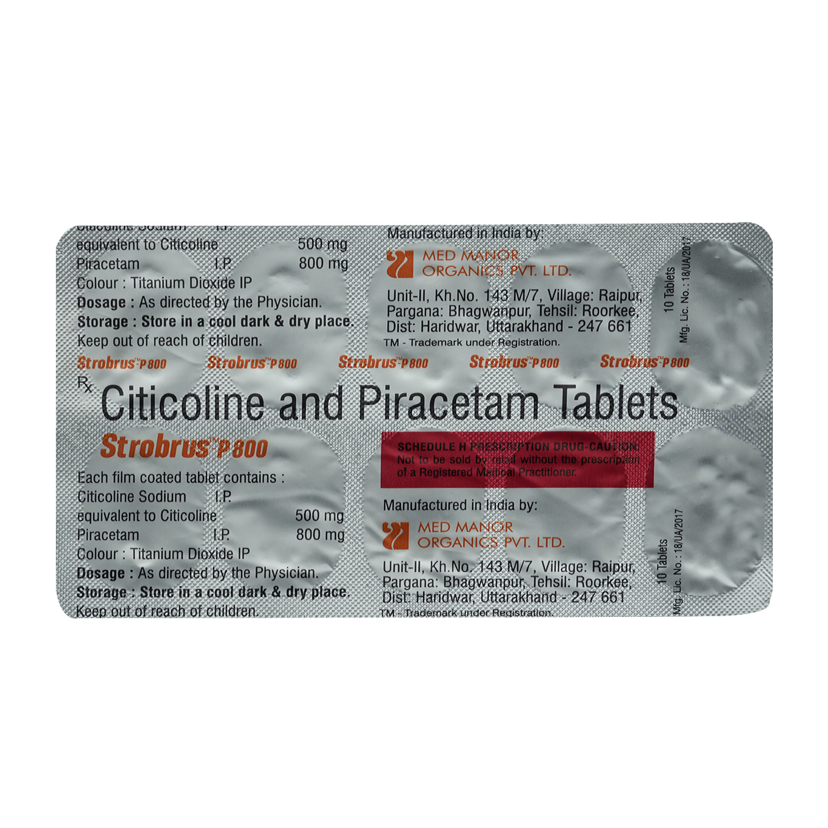 Strobrus-P 800 mg Tablet 10's, Pack of 10 TabletS Strobrus-P 800 mg Tablet 10's, Pack of 10 TabletS