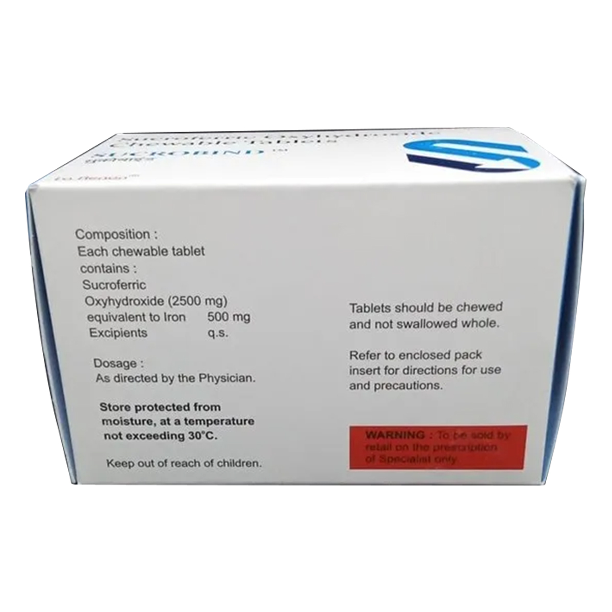 Sucrobind 500 mg Chewable Tablet 6's, Pack of 6 TABLETS Sucrobind 500 mg Chewable Tablet 6's, Pack of 6 TABLETS