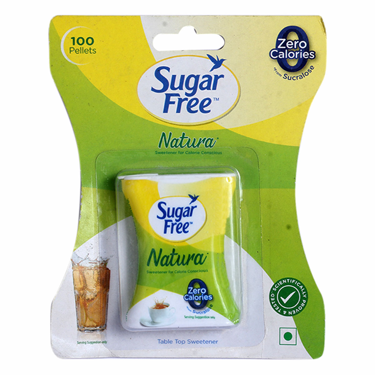 Sugar Free Natura Low Calorie Sweetener, 100 Pellets, Pack of 1 Sugar Free Natura Low Calorie Sweetener, 100 Pellets, Pack of 1