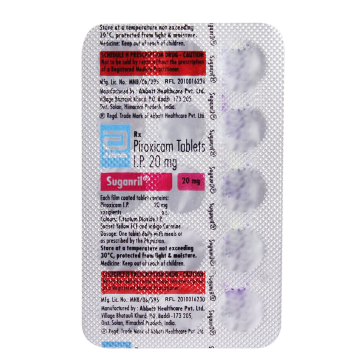 Suganril 20 mg Tablet 15's, Pack of 15 TabletS Suganril 20 mg Tablet 15's, Pack of 15 TabletS