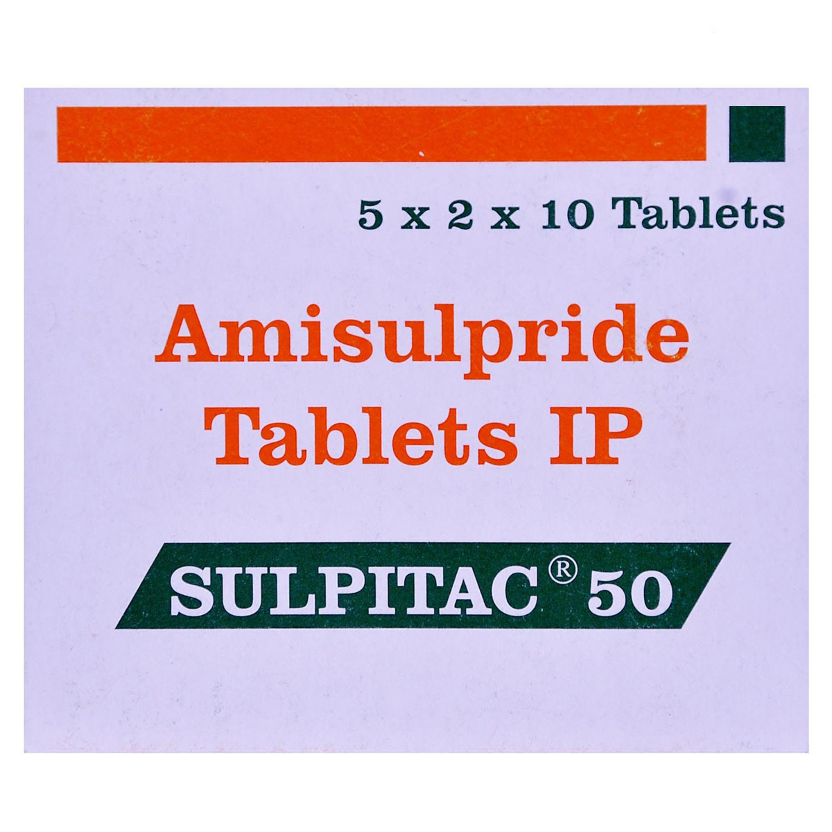 Sulpitac 50 Tablet 10's, Pack of 10 TABLETS Sulpitac 50 Tablet 10's, Pack of 10 TABLETS
