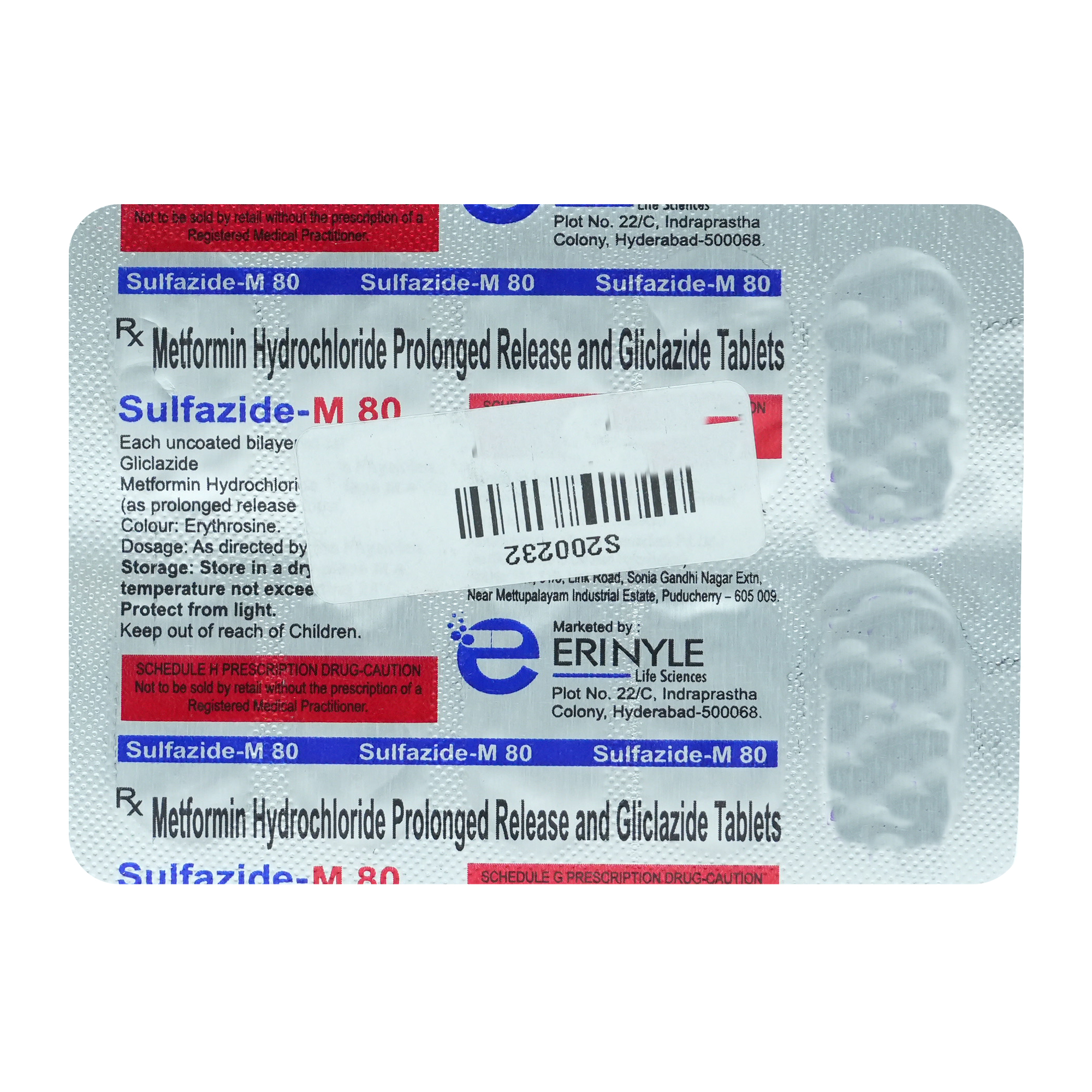Sulfazide-M 80 Tablet 10's, Pack of 10 TABLETS Sulfazide-M 80 Tablet 10's, Pack of 10 TABLETS