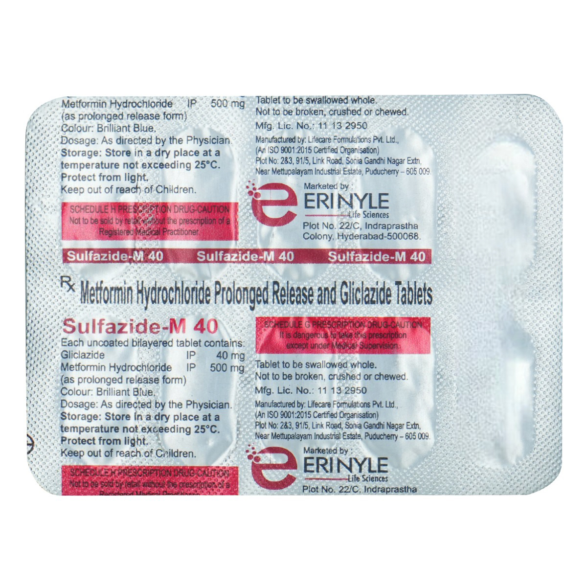 Sulfazide-M 40 Tab 10'S, Pack of 10 TABLETS Sulfazide-M 40 Tab 10'S, Pack of 10 TABLETS