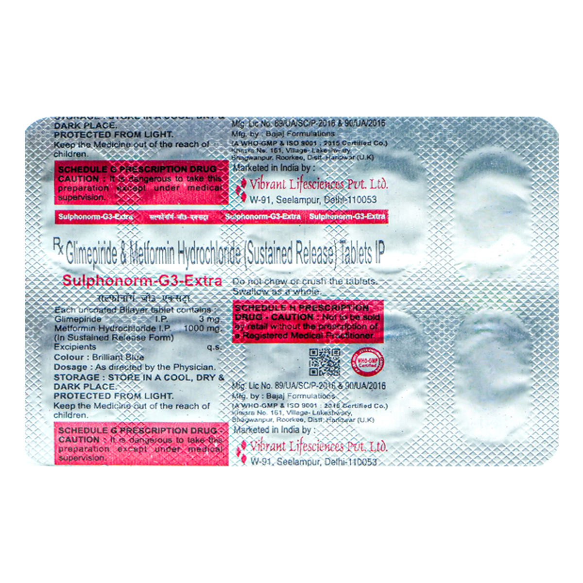 Sulphonorm-G3 Extra Tablet 10's, Pack of 10 TabletS Sulphonorm-G3 Extra Tablet 10's, Pack of 10 TabletS
