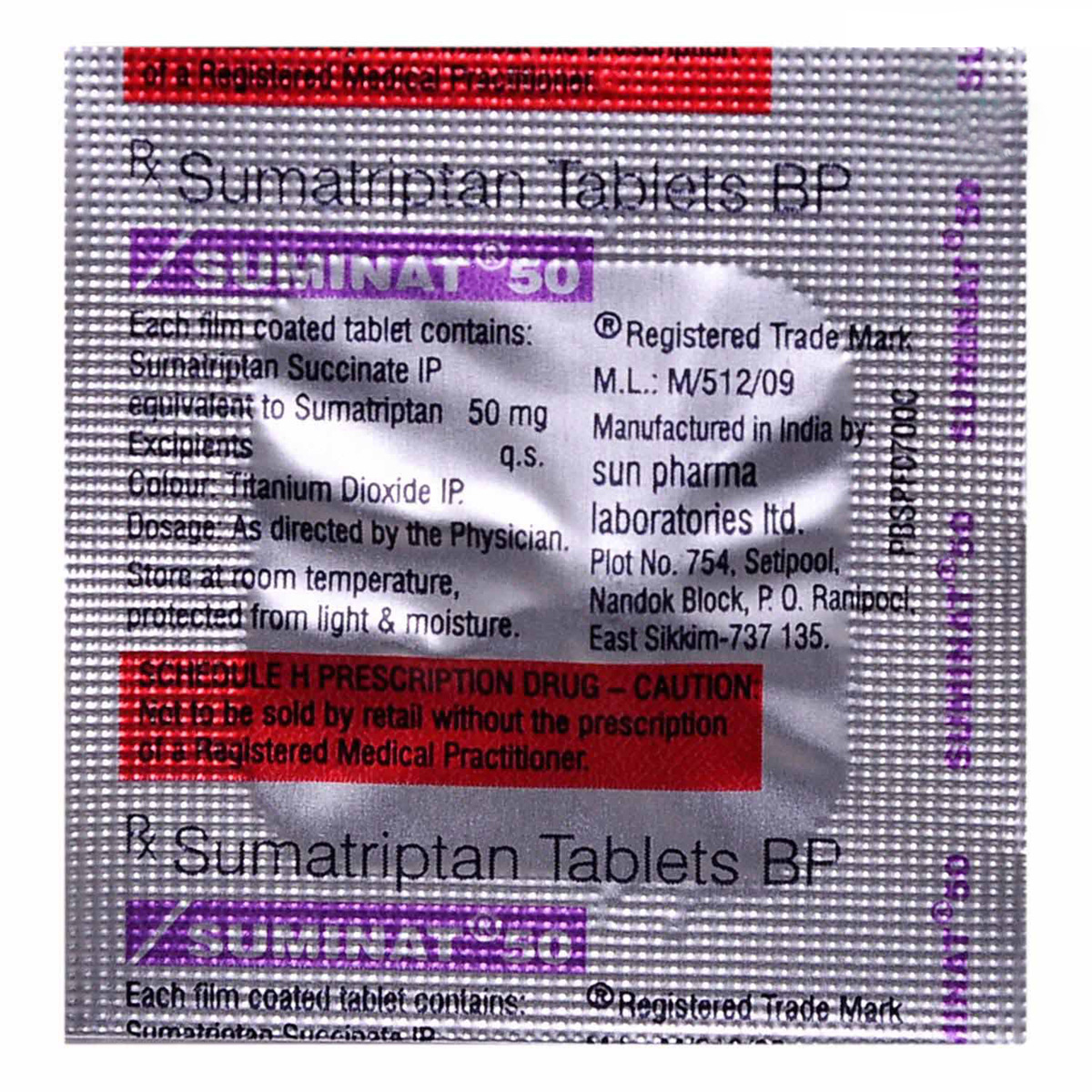 Suminat 50 Tablet 1's, Pack of 1 TABLET Suminat 50 Tablet 1's, Pack of 1 TABLET