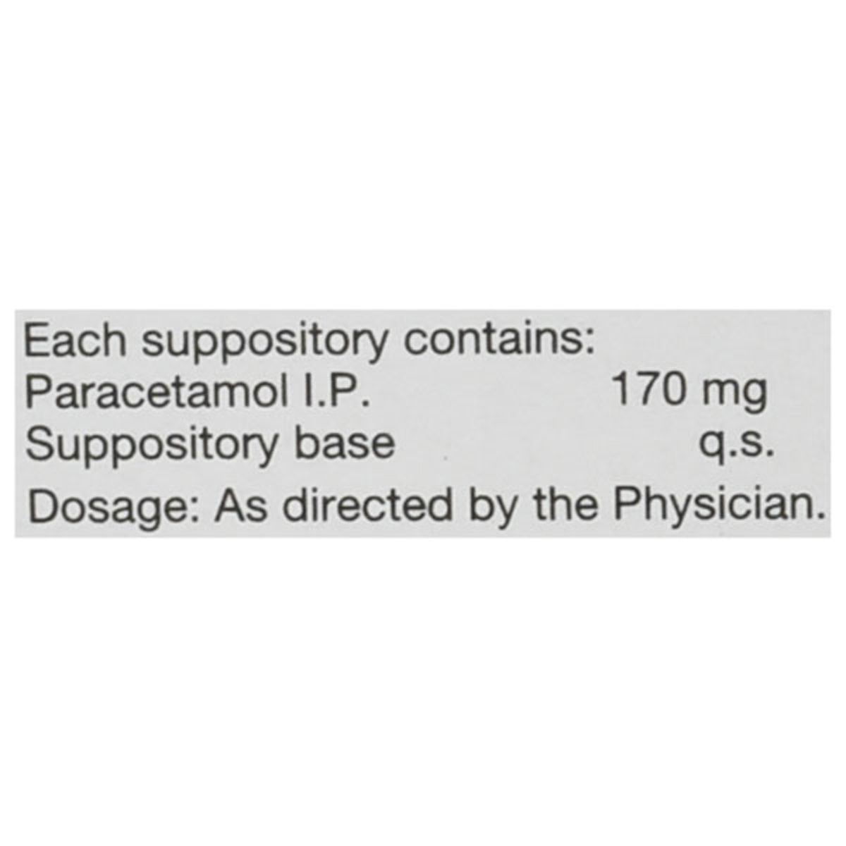 Suppol Child 170 mg Suppositories 5's, Pack of 5 SuppositoryS Suppol Child 170 mg Suppositories 5's, Pack of 5 SuppositoryS
