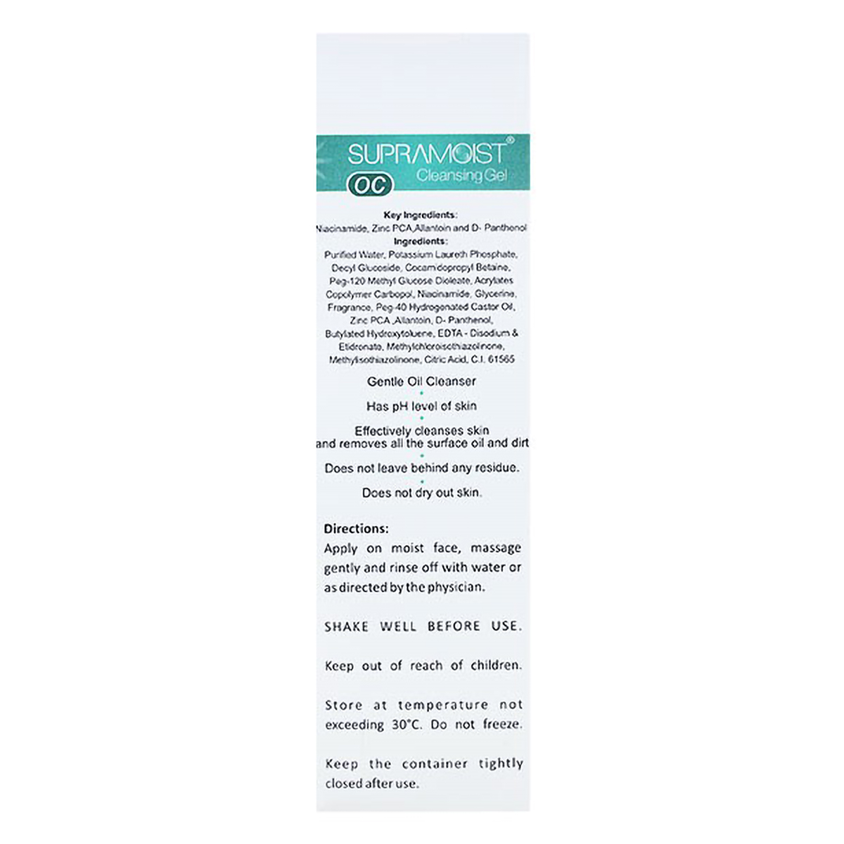 Supramoist OC Cleansing Gel 125 ml, Pack of 1 Supramoist OC Cleansing Gel 125 ml, Pack of 1